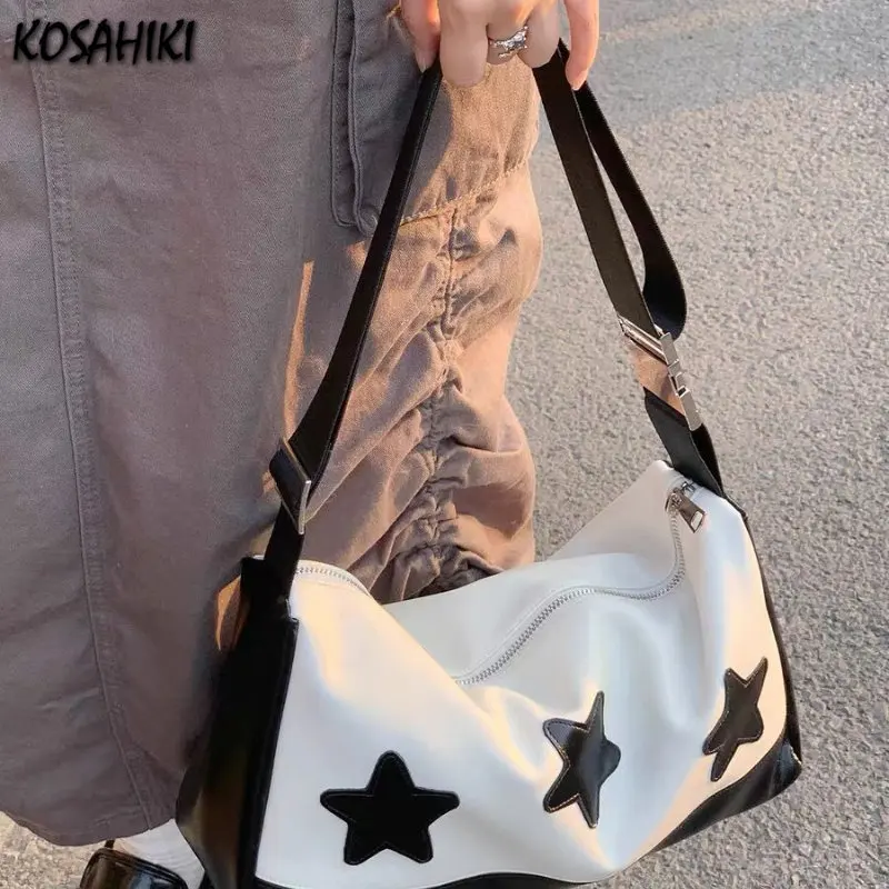Y2k эстетические милые крутые сумки под подмышку со звездами новинка 2024 японский