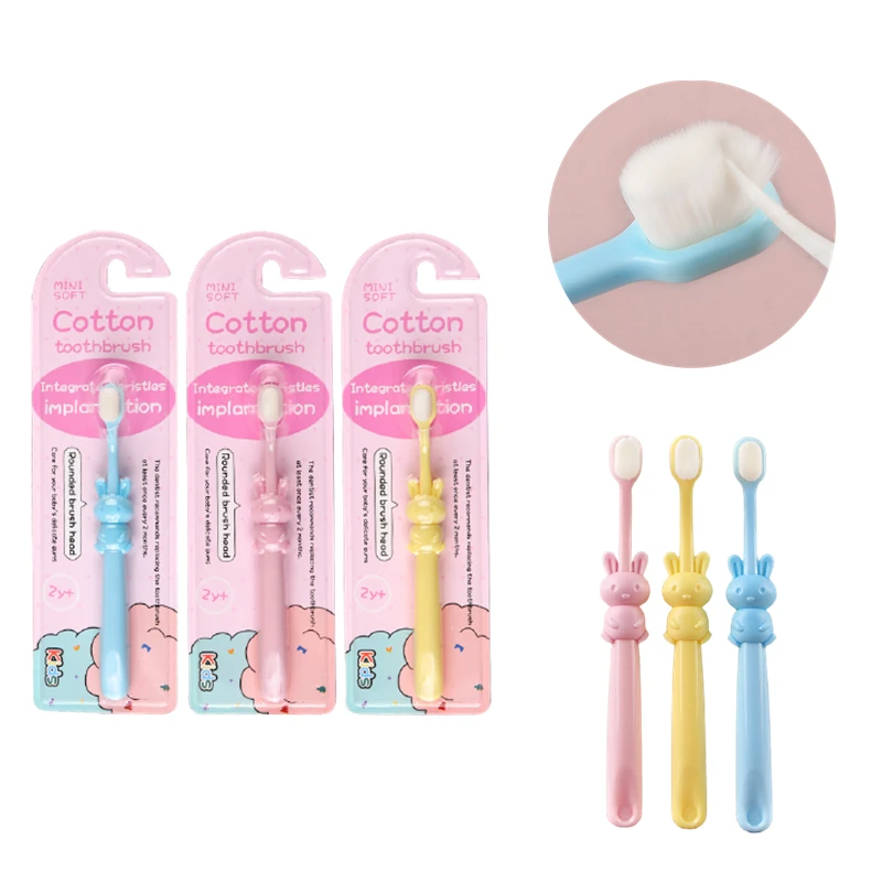 

New Cartoon Rabbit Elephant Handle Baby Toothbrush Children Soft Toothbrush Oral Cleaning Care Newborn Babies Health Items Stuff