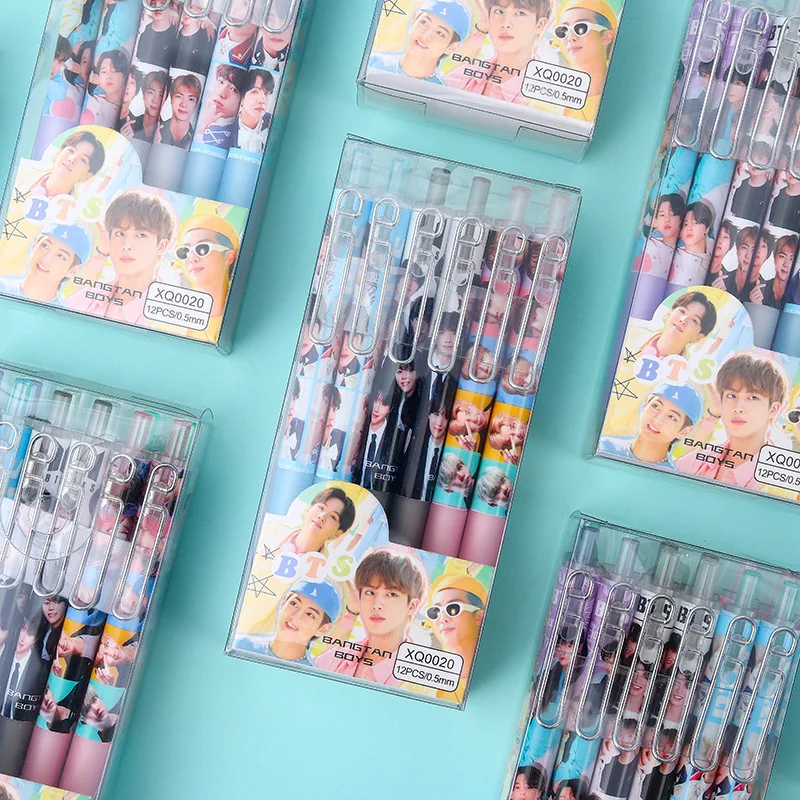 

12 шт., креативные ручки с металлическим крючком, 0,5 мм