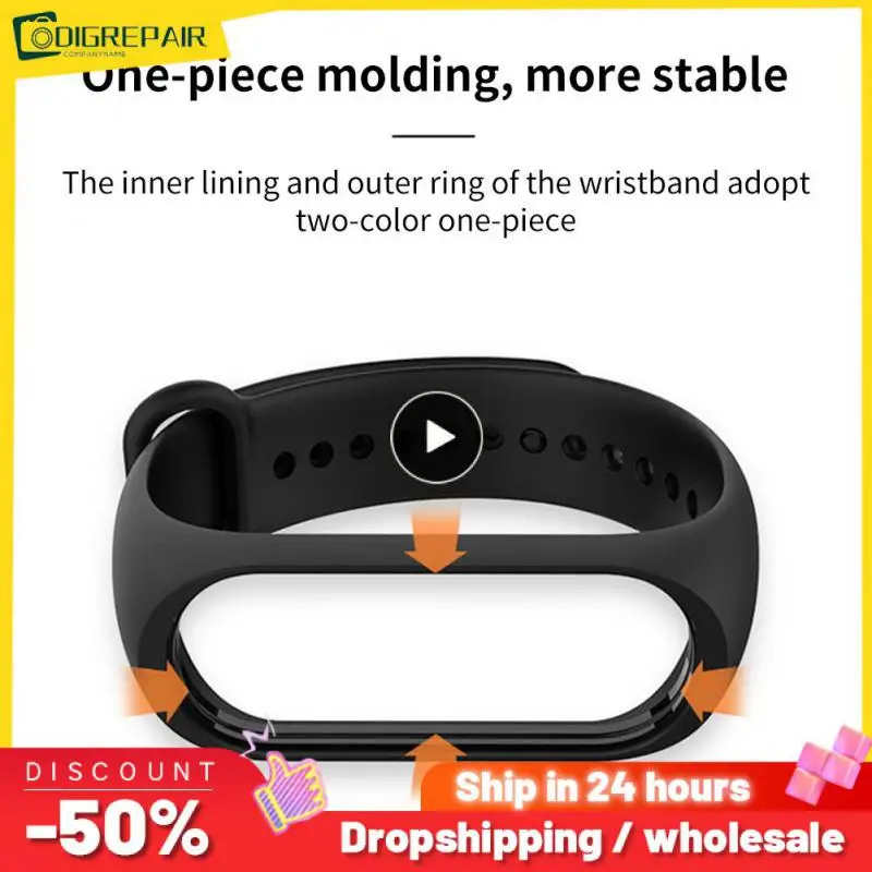 

Дышащий ремешок для часов, спортивный браслет для Mi Band 5/6, силиконовый сменный Браслет, силиконовый ремешок, мягкий ТПУ