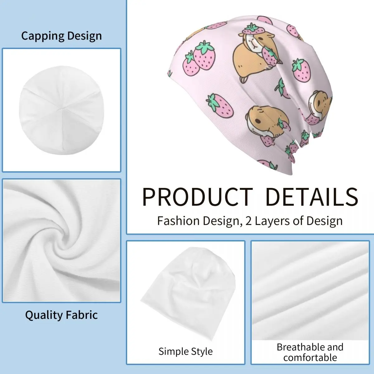 Шляпа шапки тонкая шапка для мужчин и женщин теплая с милой морской свиньей на