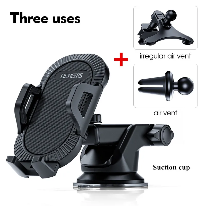 car phone holder sucker mobile phone bracket holder in car no magnetic mount stand gps support for xiaomi samsung iphone 12 pro free global shipping