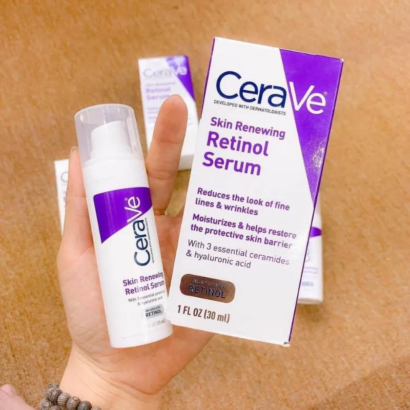 

CeraVe Skin Renewing Retinol Serum Nightly Exfoliating Anti-Wrinkles Smoothing Fine Lines Repair Skin Barrier Moisturizes 30ml