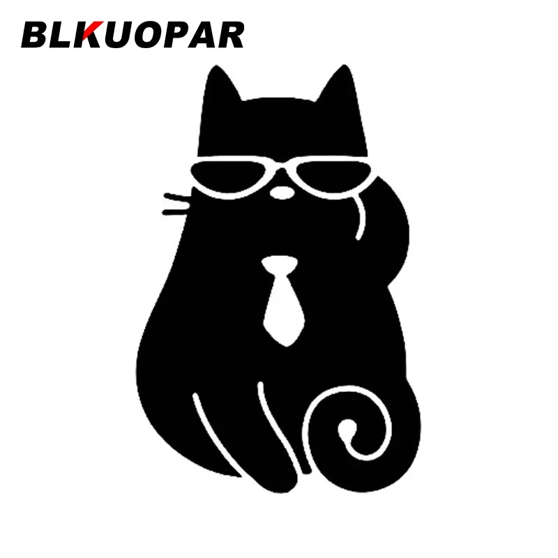 

BLKUOPAR Cat с солнцезащитными очками, автомобильные наклейки, креативные наклейки, мотоциклетный шлем, скейтборд, водонепроницаемый, окклюзийный, устойчивый к царапинам Декор