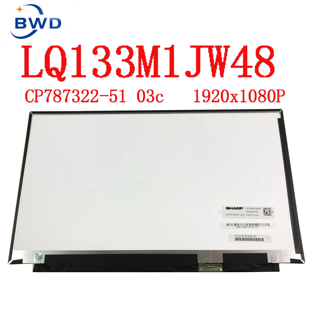 CP787322-51  15, 6-  LCD Dsiplay Screen IPS Panel Matrix LQ133M1JW48 FHD 13, 3*1920 30PIN