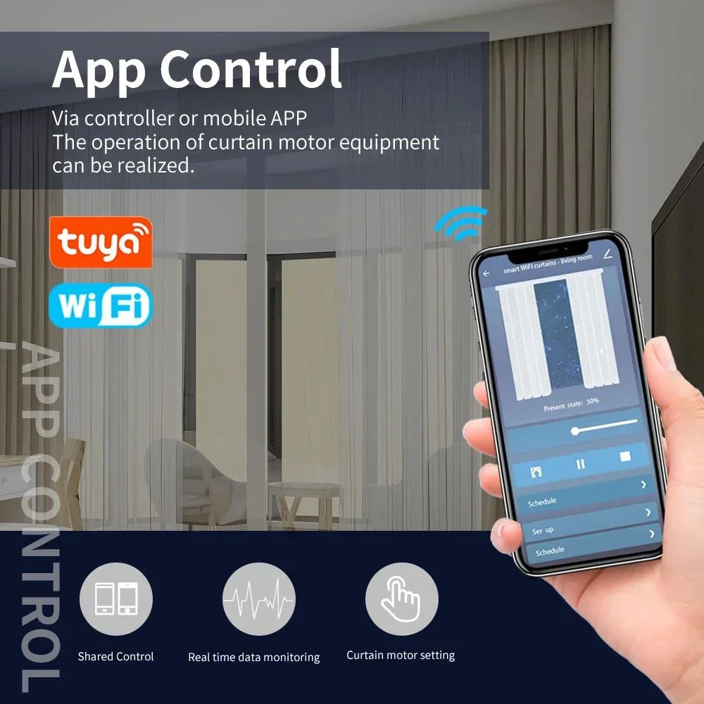 Смарт-двигатель TNCE с поддержкой Wi-Fi/Zigbee 22 5 см