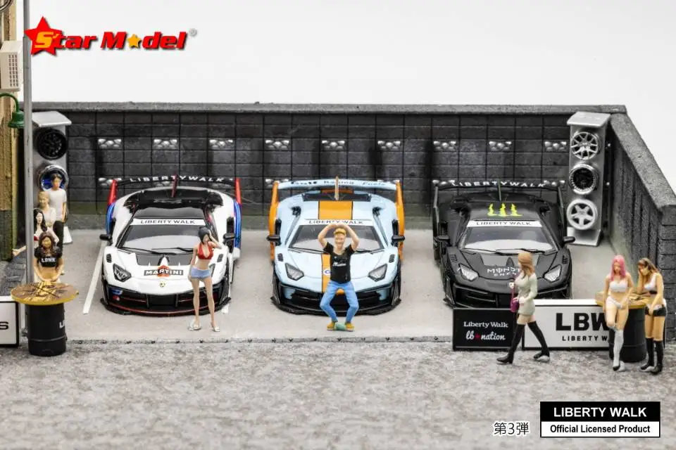 

Звездная модель 1:64 LBWK LB-силуэт, работает, Винтаж GT Evo, перчатка мартини, литой под давлением, коллекционная Миниатюрная модель автомобиля
