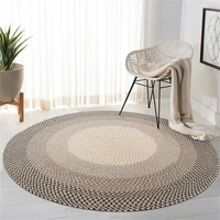 cakeby hand woven carpet round non slip durable wool carpet simple atmosphere durable and easy to clean suitable for living room