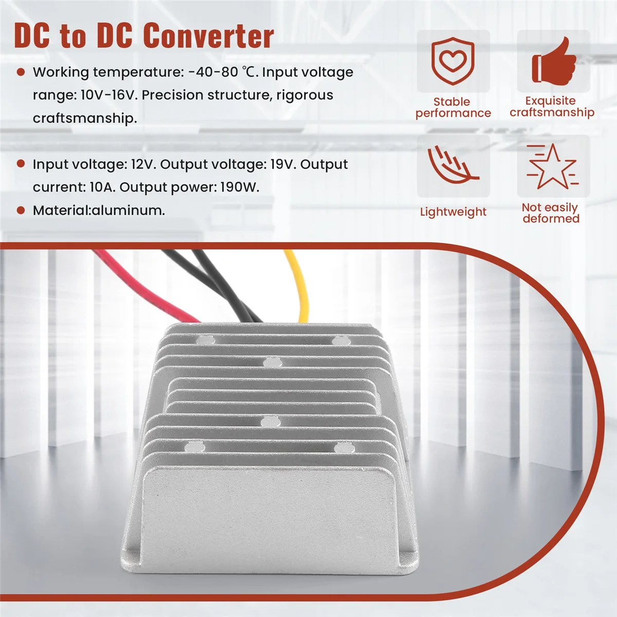 DC в 12 В до 19 10a повышающий преобразователь постоянного тока постоянный ток 190 Вт