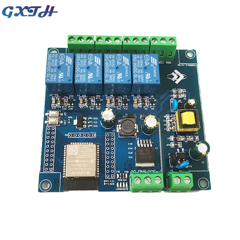 AC 220 В/Φ ESP32 WIFI Bluetooth BLE четырехканальный релейный модуль I/O порт - купить по