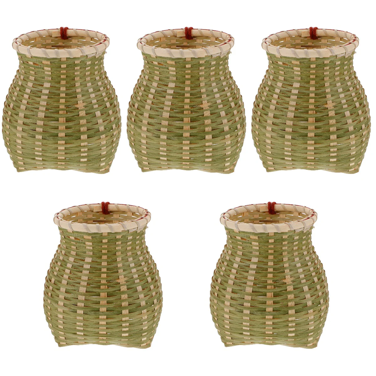 

5pcs Multi-use Hand Woven Small Basket Children's Basket Dance Prop Woven Basket