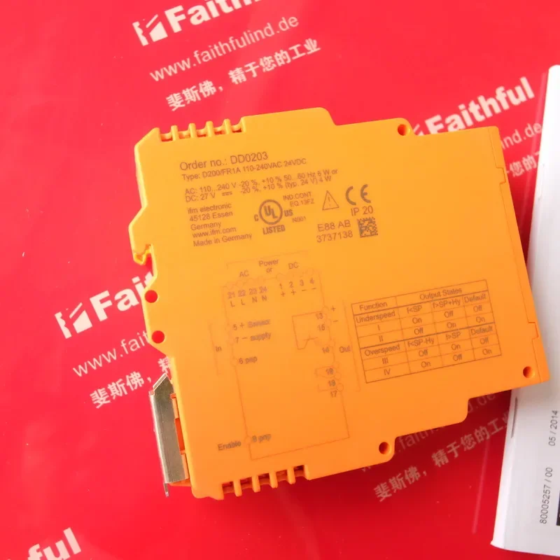 Фото Новый модуль IFM DD0203 D200/FR1A 110-240 В переменного тока 24 В постоянного тока №1