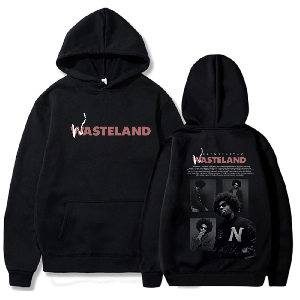 

Толстовка с капюшоном Брента Faiyaz Weeknd 2023, свитшот с принтом музыкального альбома Wasteland, уличная одежда в стиле хип-хоп, флисовый теплый пуловер унисекс