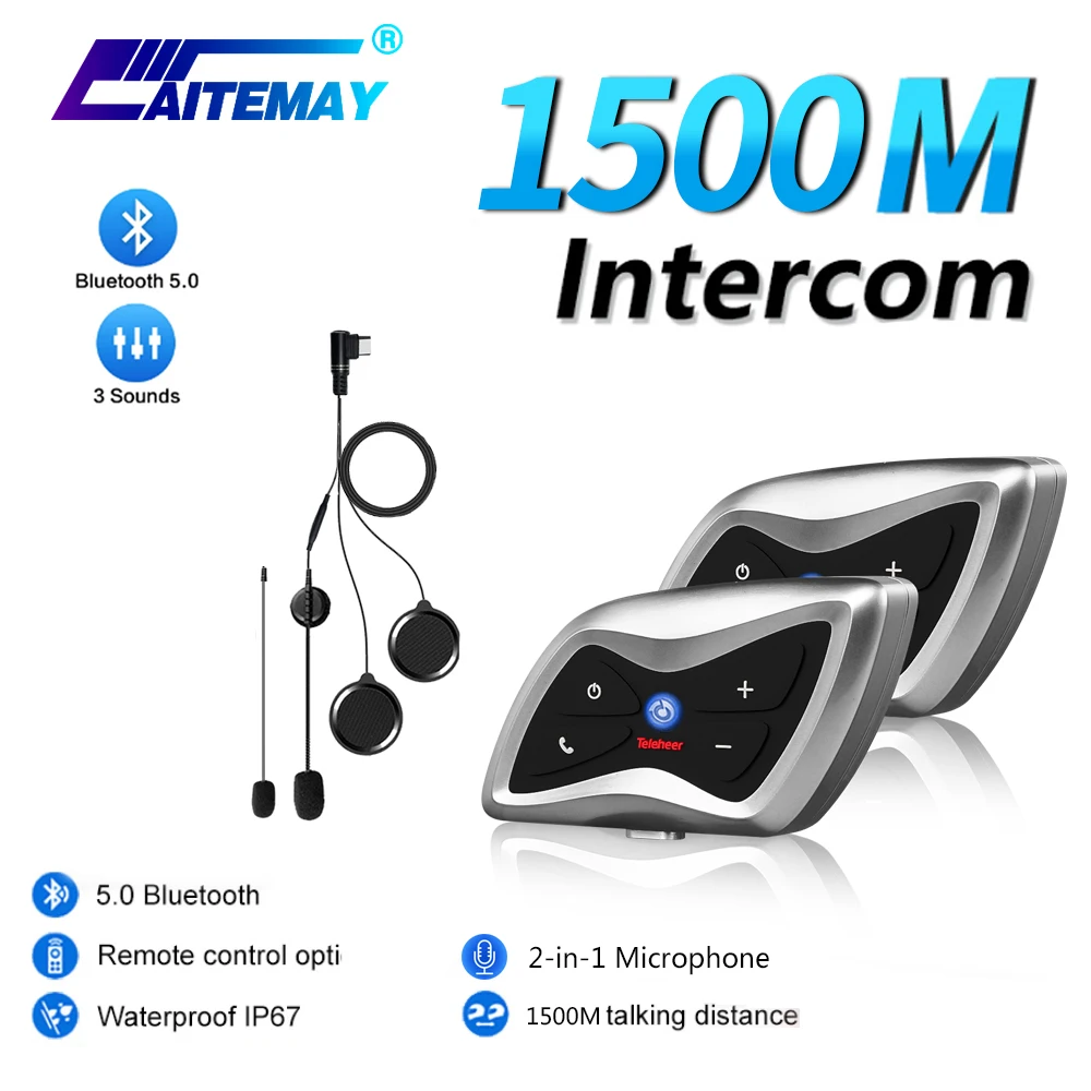 

Водонепроницаемый шлем T6 Plus с поддержкой Bluetooth 1500 и чипом CSR для 2 водителей