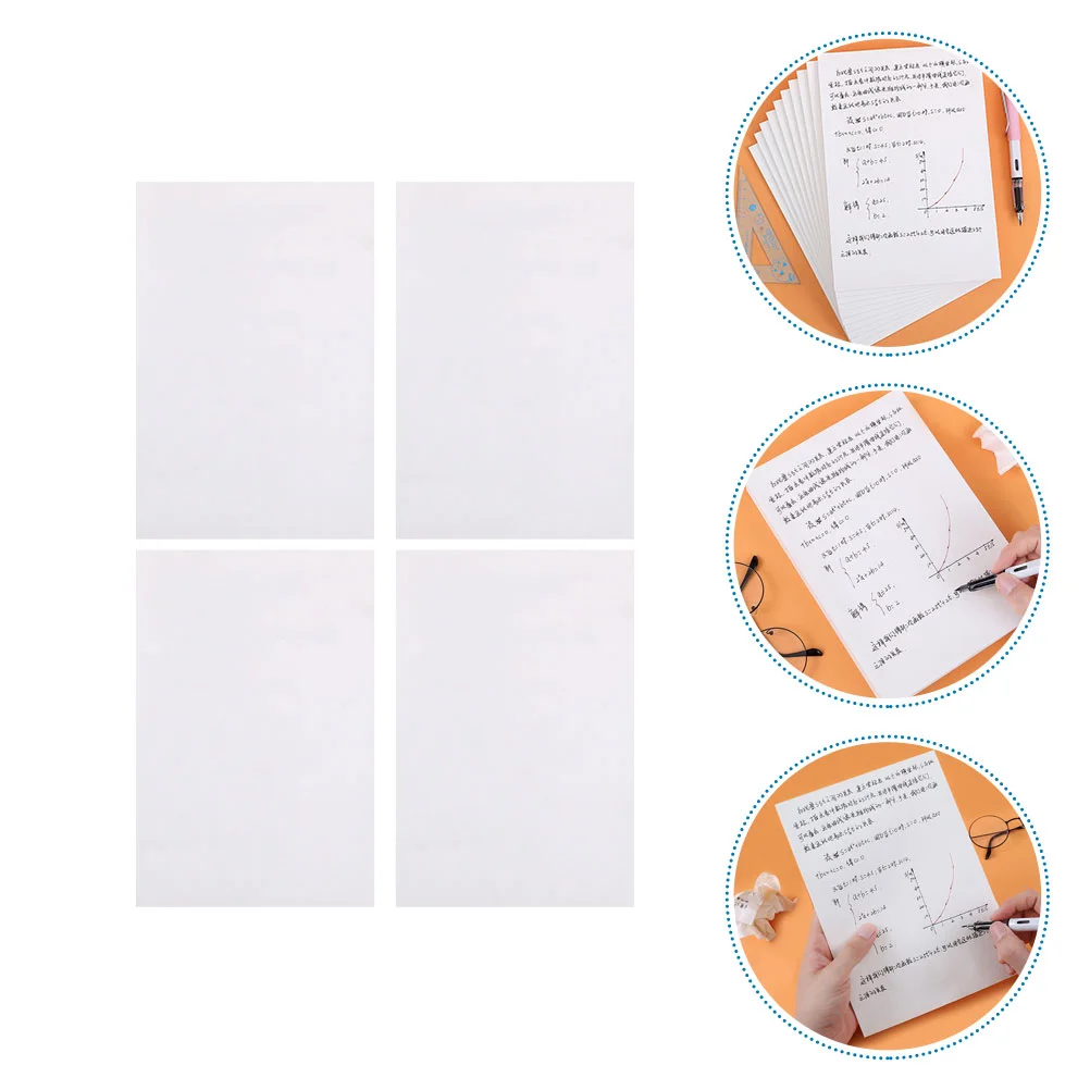 

4Pcs Note Pads B5 Blank Scratch Paper Math Note Students Scratch Paper