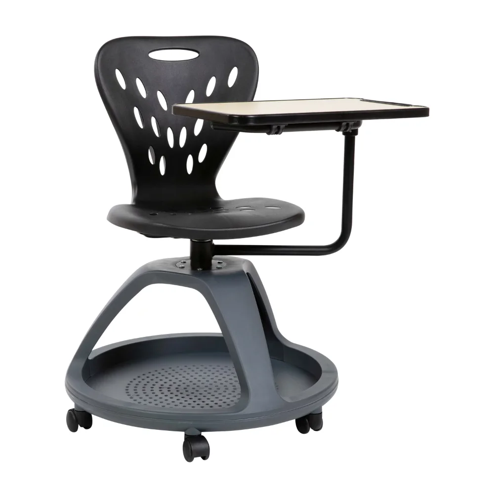 

Flash Furniture Plastic Mid Back Desk Chair with Casters, 265 lb, Black