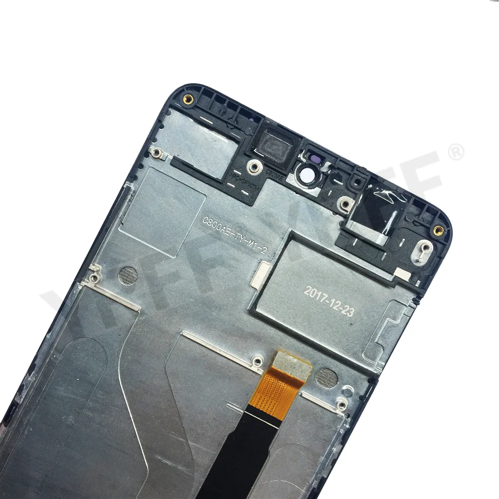 for wiko view 2 lcd display screens with frame for wiko view2 w_c800 mobile phone touch screen digitizer glass panel sensor free global shipping