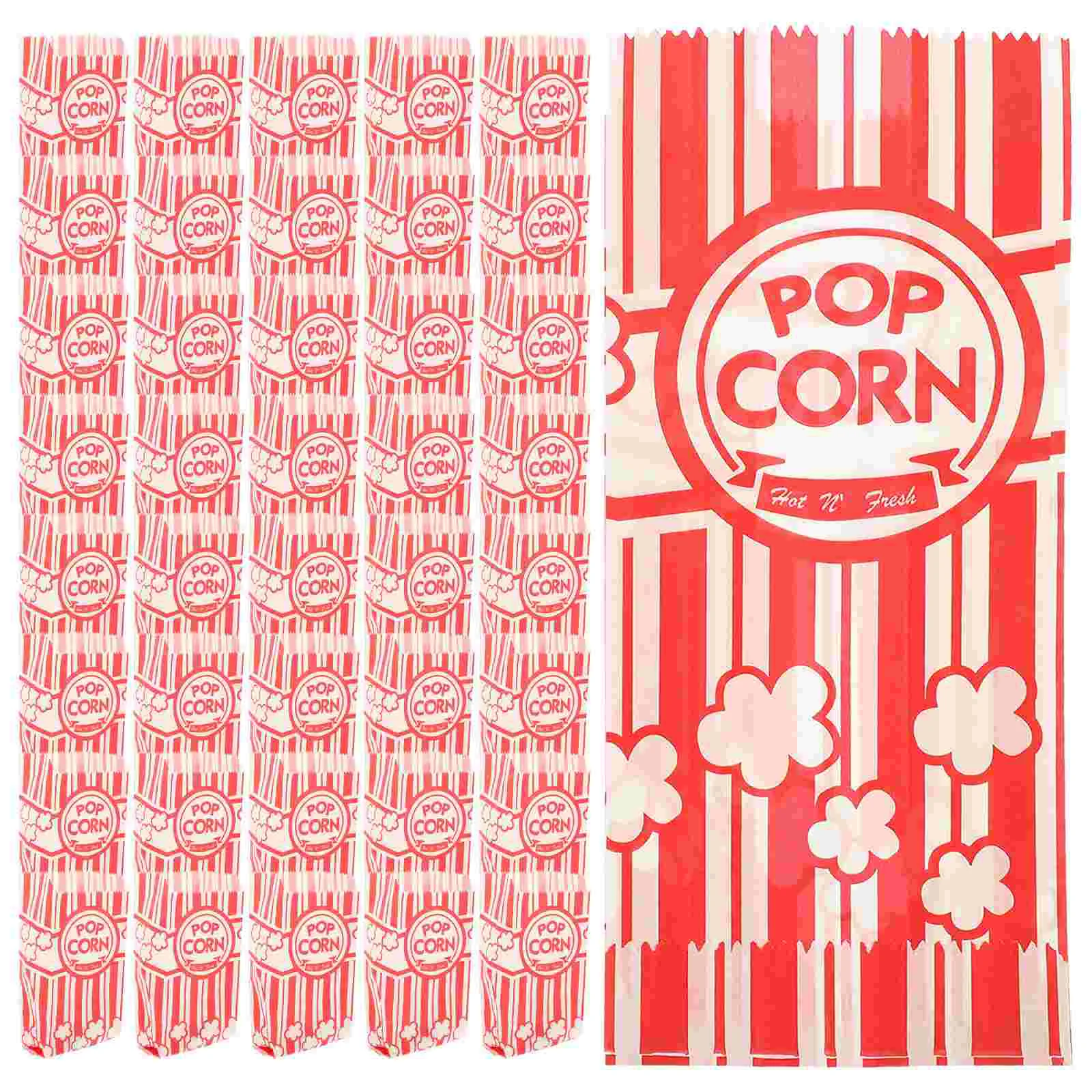 

100 Pcs Candy Gift Bags Popcorn Packaging Paper Containers Supplies Individual Servings Treats