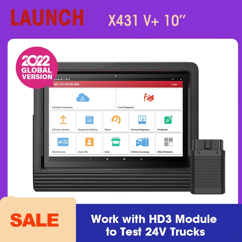 Диагностический инструмент LAUNCH X431 V + PRO двунаправленный сканер OBD2 10 дюймов launch x431