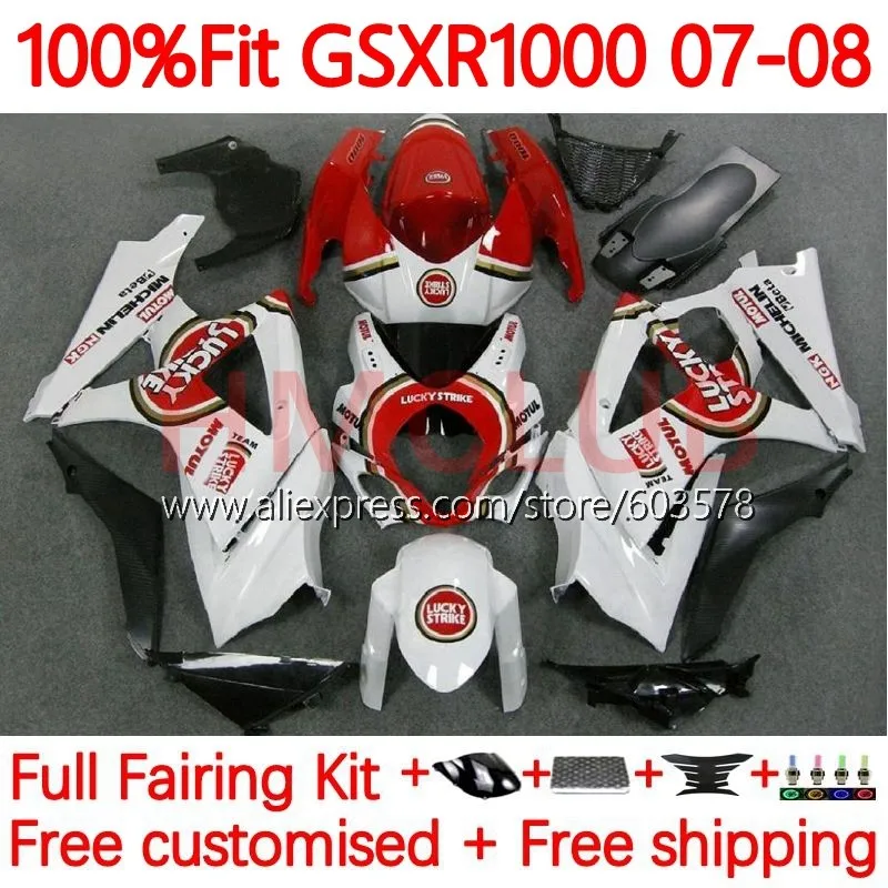 

Injection For SUZUKI GSXR 1000CC 1000 CC GSX R1000 K7 GSX-R1000 GSXR1000 2007 2008 GSXR-1000 07 08 Fairing 101No.13 lucky red