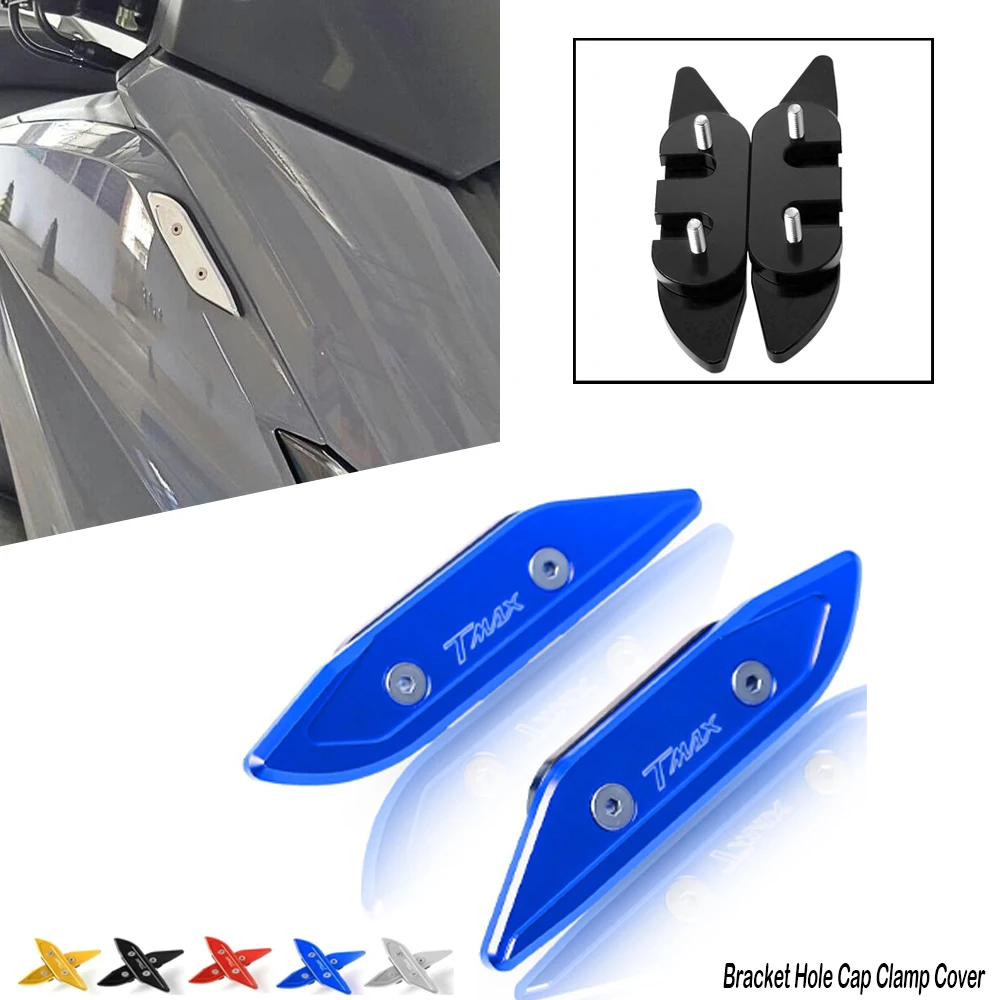 

For Yamaha TMAX 560 TMAX500 2019 2020 Windshield Rear View Side Mirrors Bracket Hole Cap Clamp Cover T-MAX 530 2012-2017 2016
