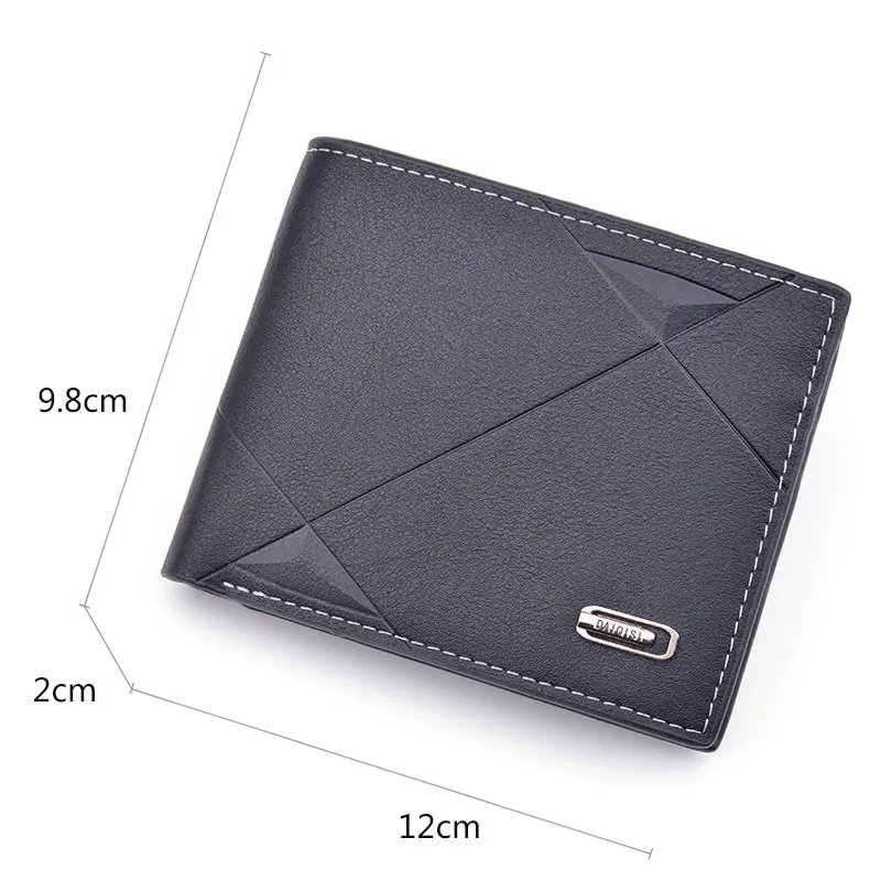 Men's Short Wallet Multi-Card Slot Fashion Casual Wallet Youth Horizontal Soft Money Clip кошелек мужской