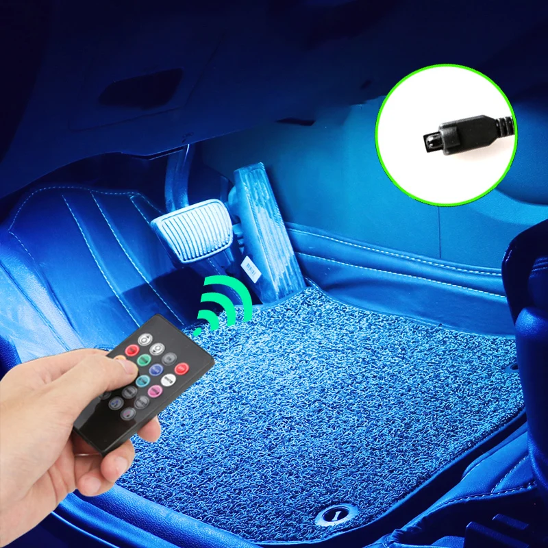 

Светодиодная подсветка для автомобиля, неоновый светильник с питанием от USB, управление музыкой, RGB управление через приложение, декоративс...