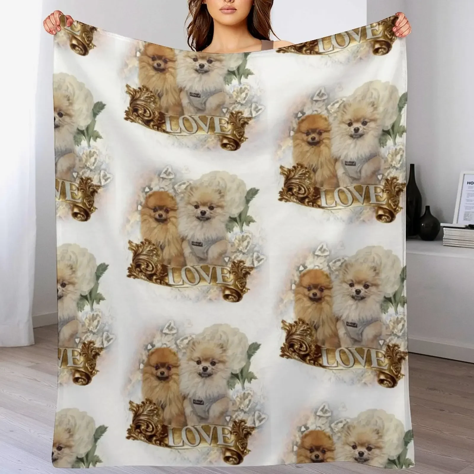 Одеяло Zwergspitz Pomerania одеяла для волос декоративные и пледы диванов