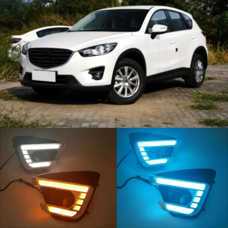 Для Mazda CX-5 CX5 2012-2016 DRL дневные ходовые огни противотуманные фары реле светодиодный