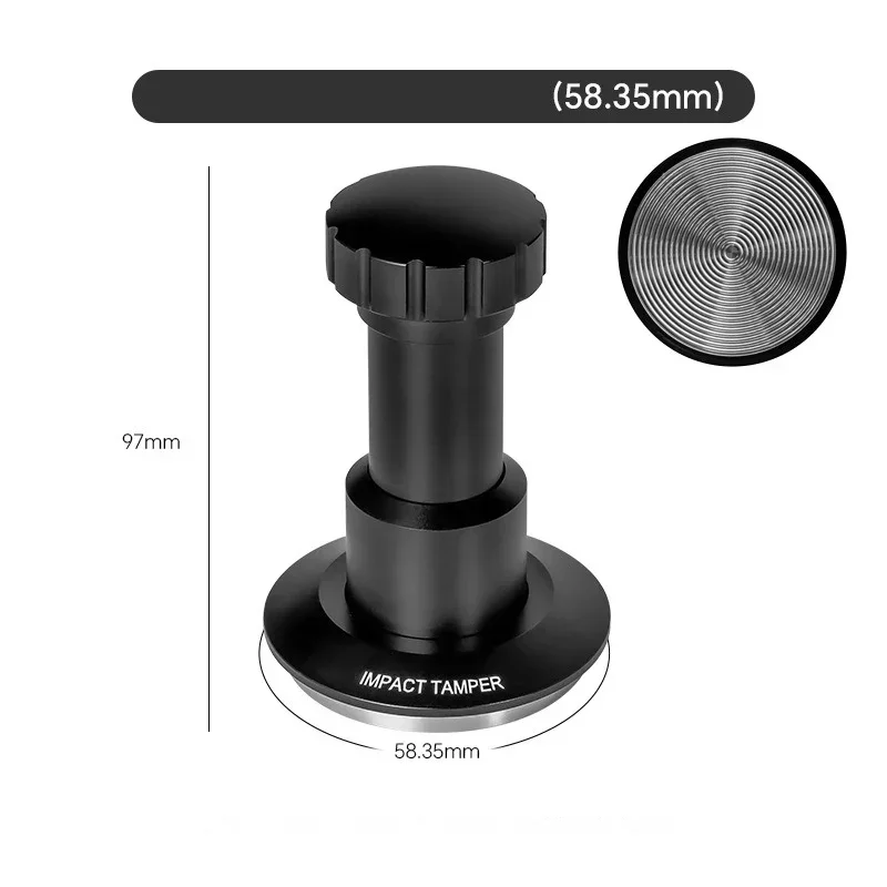 

51/53/58 мм ударный темпер для кофе, гибкий темпер из нержавеющей стали, 25-35 фунтов, давление, четыре пружины, регулируемый инструмент для бариста