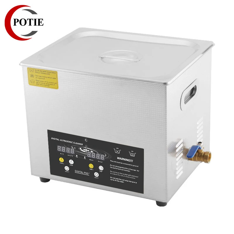 High Quality 10L Ultrasonic Cleaner Heater Timer & Basket Washing Jewelry Brass Glasses Watch Cleaning Machine