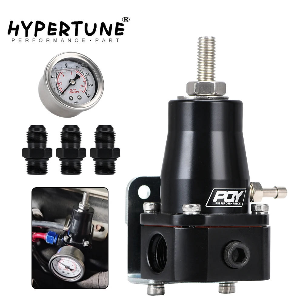 

Hypertune - UNIVERSAL FUEL PRESSURE REGULATOR + GAUGE + AN6 FITTING 30-70 PSI HT7845