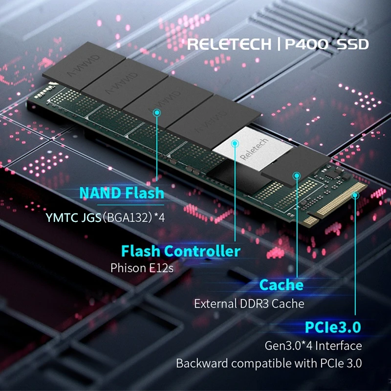 Внутренний жесткий диск Reletech ssd m2 nvme 1 ТБ 2 ТБ PCIe3.0 M.2 2280 ...