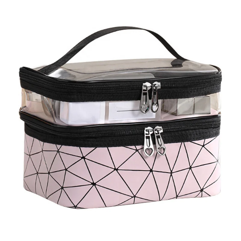 High Capacity Travel Clear Cosmetic Bag Waterproof Women Toiletries Organizer Storage Makeup Cases Zipper Wash Kit Beauty Pouch