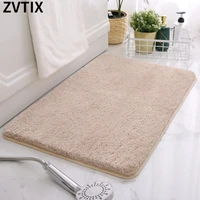 extra thick bathroom mat microfiber solid color for washbasin toilet large size