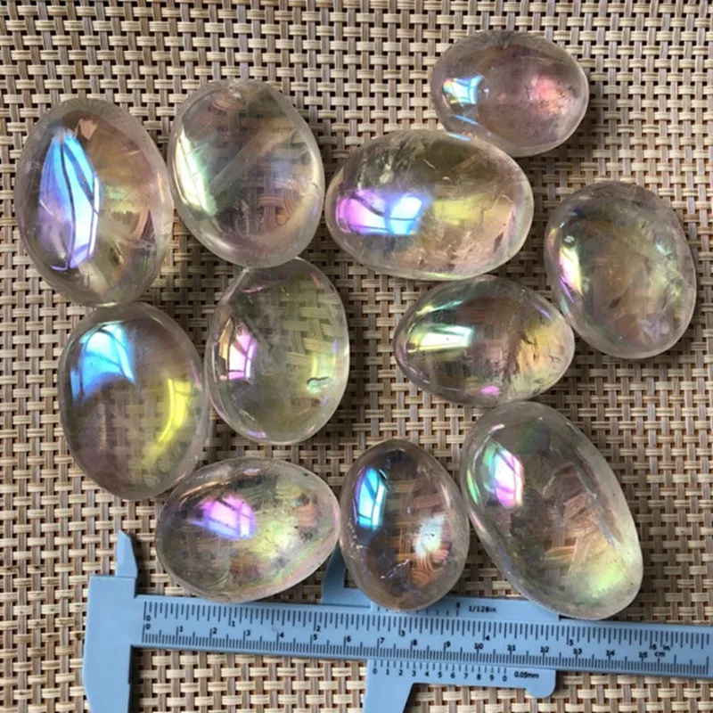 

Natural Healing Crystal Polished Aura Clear Quartz Palm Stone For Sale