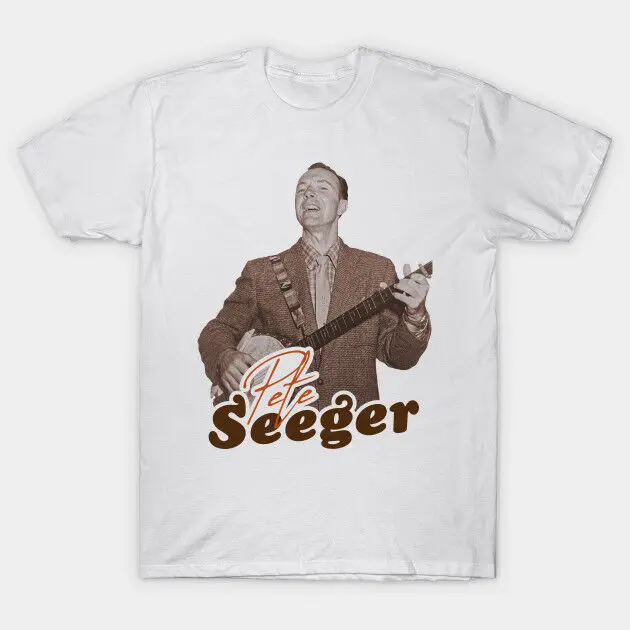 Радужная гонка народная музыка футболка Pete Seeger играющая реки