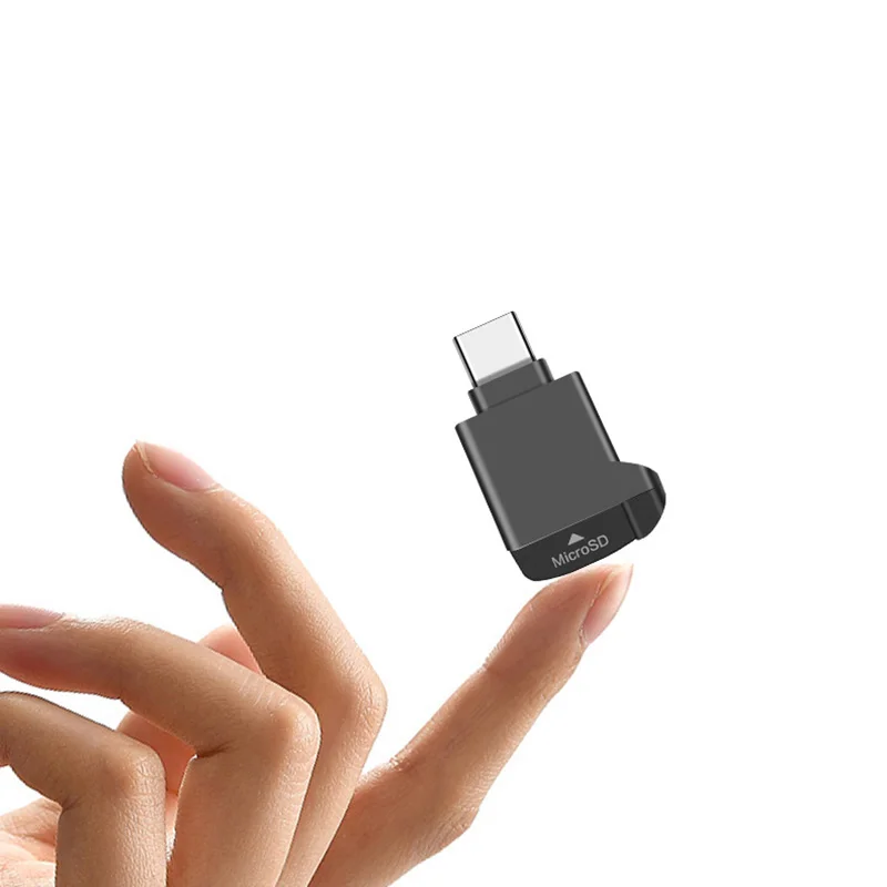 Фото Устройство чтения карт памяти Type-C 2.0 Mini TF, внешнее, черное, для карт памяти USB C 2.0, для iPhone 17 16, устройство чтения карт Mini TF №5