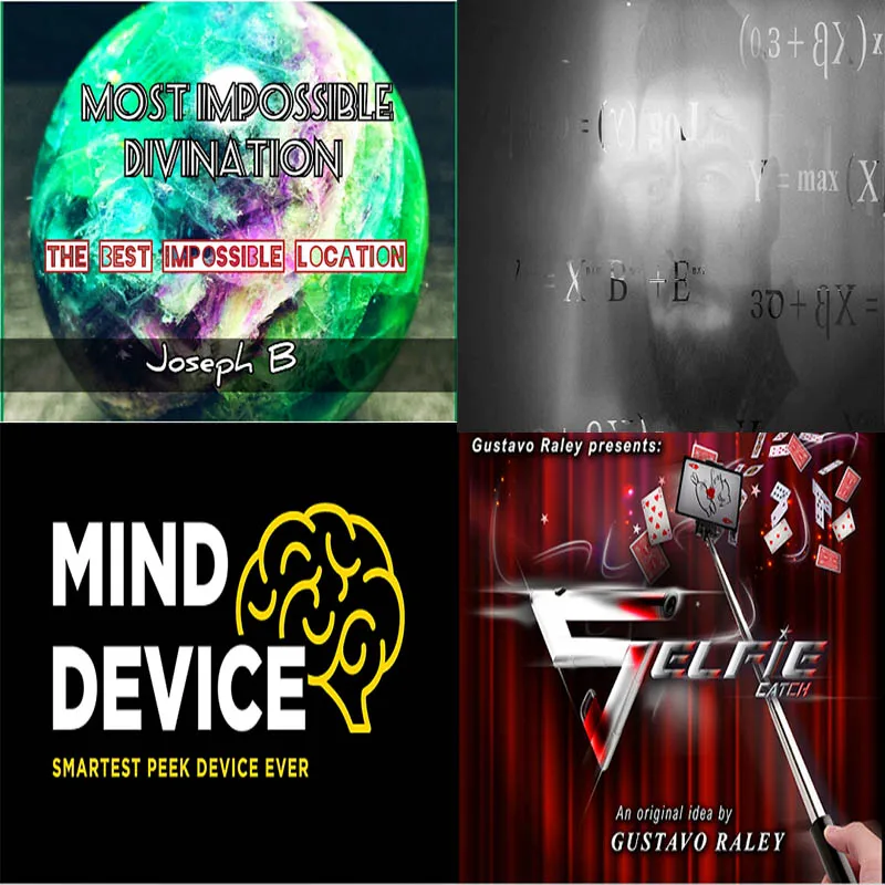 

Life Equation by Peter Turner,Most Impossible Divination by Joseph B,Selfie Catch by Gustavo Raley,Mind Device by Julio M Magic