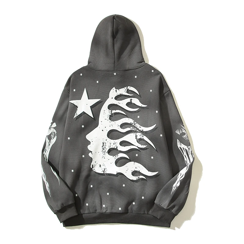 

Harajuku Stranger Things Retro Vintage Mud Printed Men's Fleece Hoodies Oversize Casual Pullover Hooded Sweatshirts Unisex Hoody