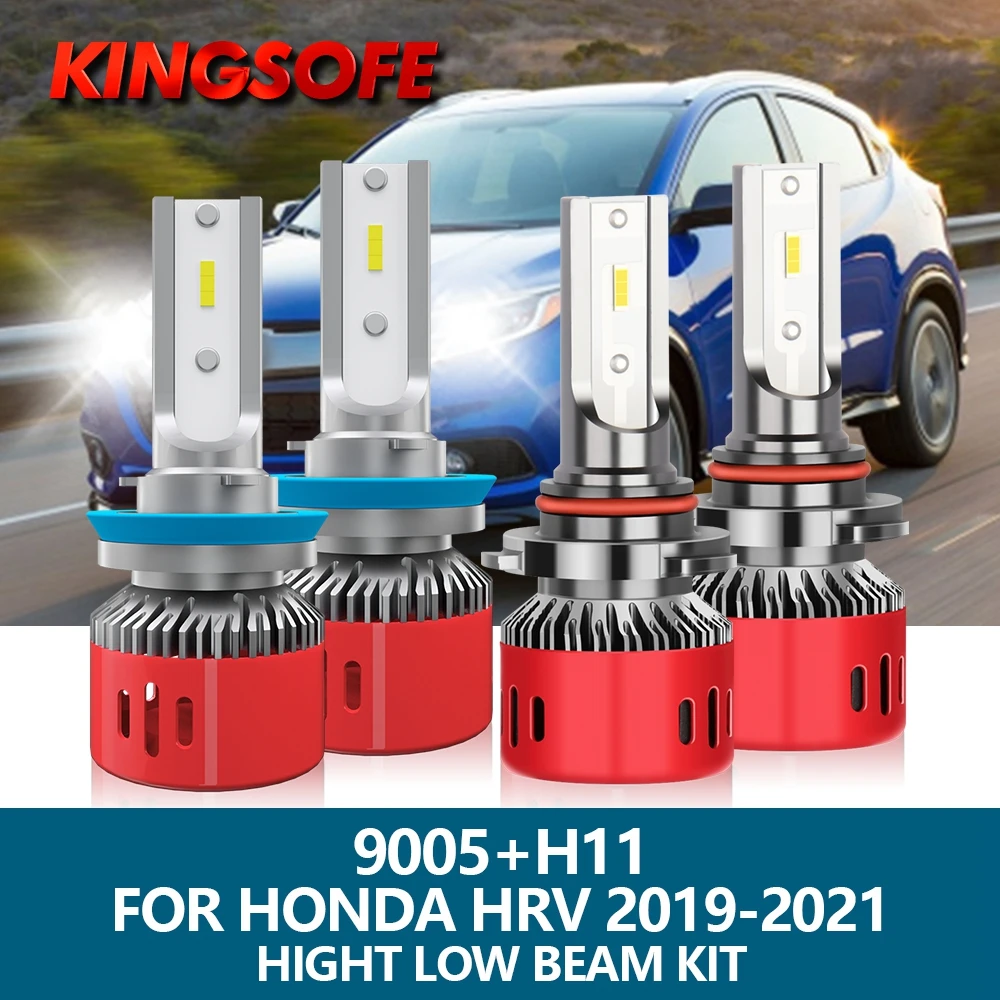 

4Pcs LED Headlight Car Light 9005 H11 HB3 25000Lm 120W CSP Chip 6000K Hight Low Beam Bulbs Kit For Honda HRV 2019 2020 2021