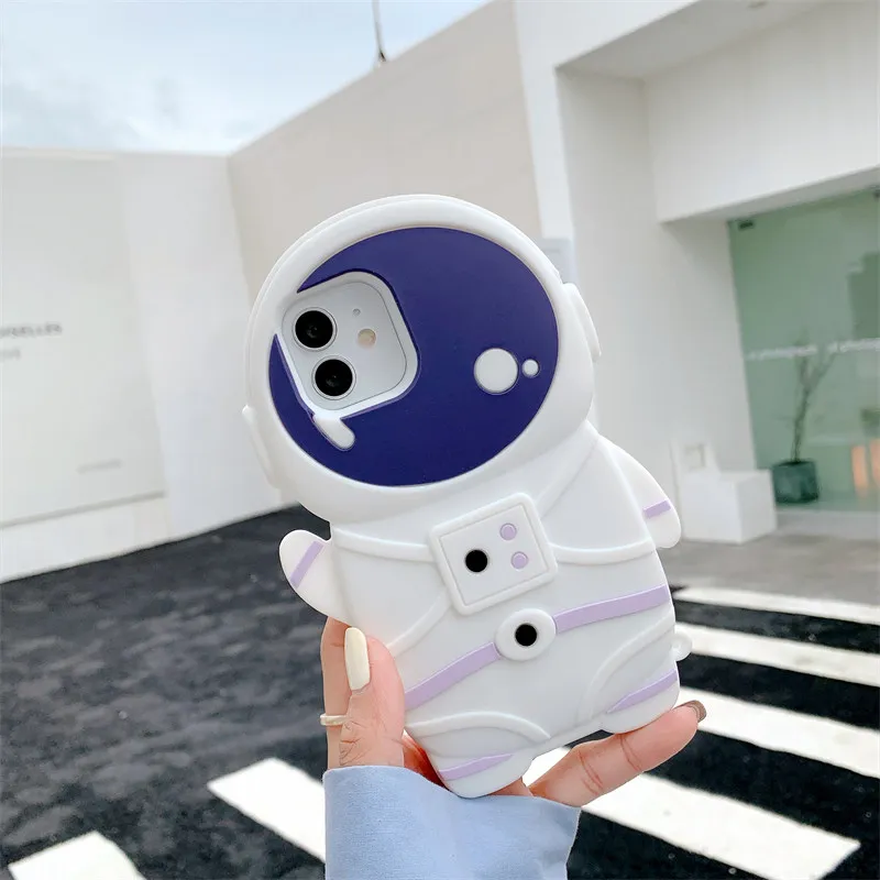 

3D Cute Cartoon Astronaut Soft Silicone Case For Huawei P30 P40 P50 Nova 8 9 3i 3 Mate 40 Pro Honor 20 10i 10 Lite 8X Y9 2019