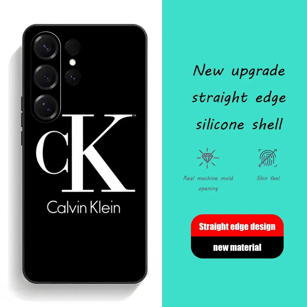 Фото Чехол для телефона K-KleinEs для Samsung Galaxy S26 S25 S24 S23 S22 S21 Plus Ultra C-calvinEs Ck Fold A, мягкий, черный. №1