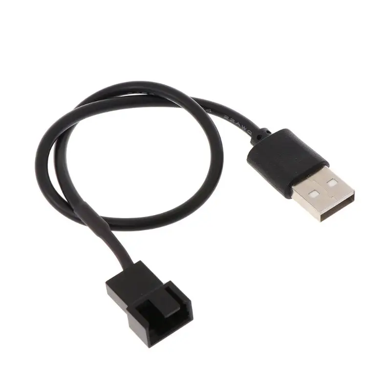 

41QA USB 2.0 A Male To 3-Pin/4-Pin Connector Adapter Cable For 5V Computer PC Fan