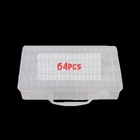 Аксессуары для алмазной живописи, контейнер с 64 ячейками, ящик сделай сам для алмазной вышивки, мозаичные инструменты, прозрачный пластиковый контейнер для бусин