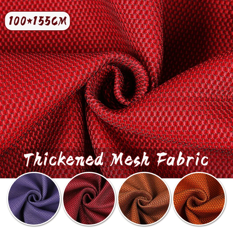 

100x155cm 3D Air Spacer Sandwich Mesh Fabric for Sewing Car Seat Cushion Sofa Chair Shoe Bag Dustproof Thick 3-Layer Mesh Fabric