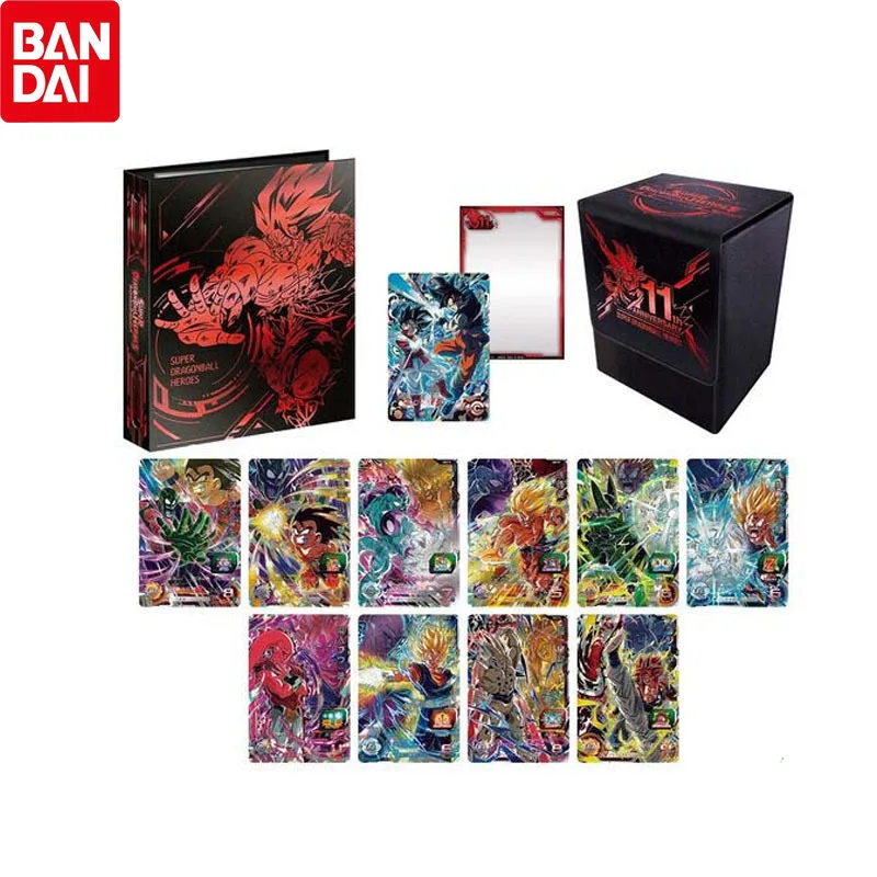 

Genuine BANDAI DRAGON BALL 11th Anniversary Storage Book Heroes Flash Card Collection Card Game Toy Kids Gifts
