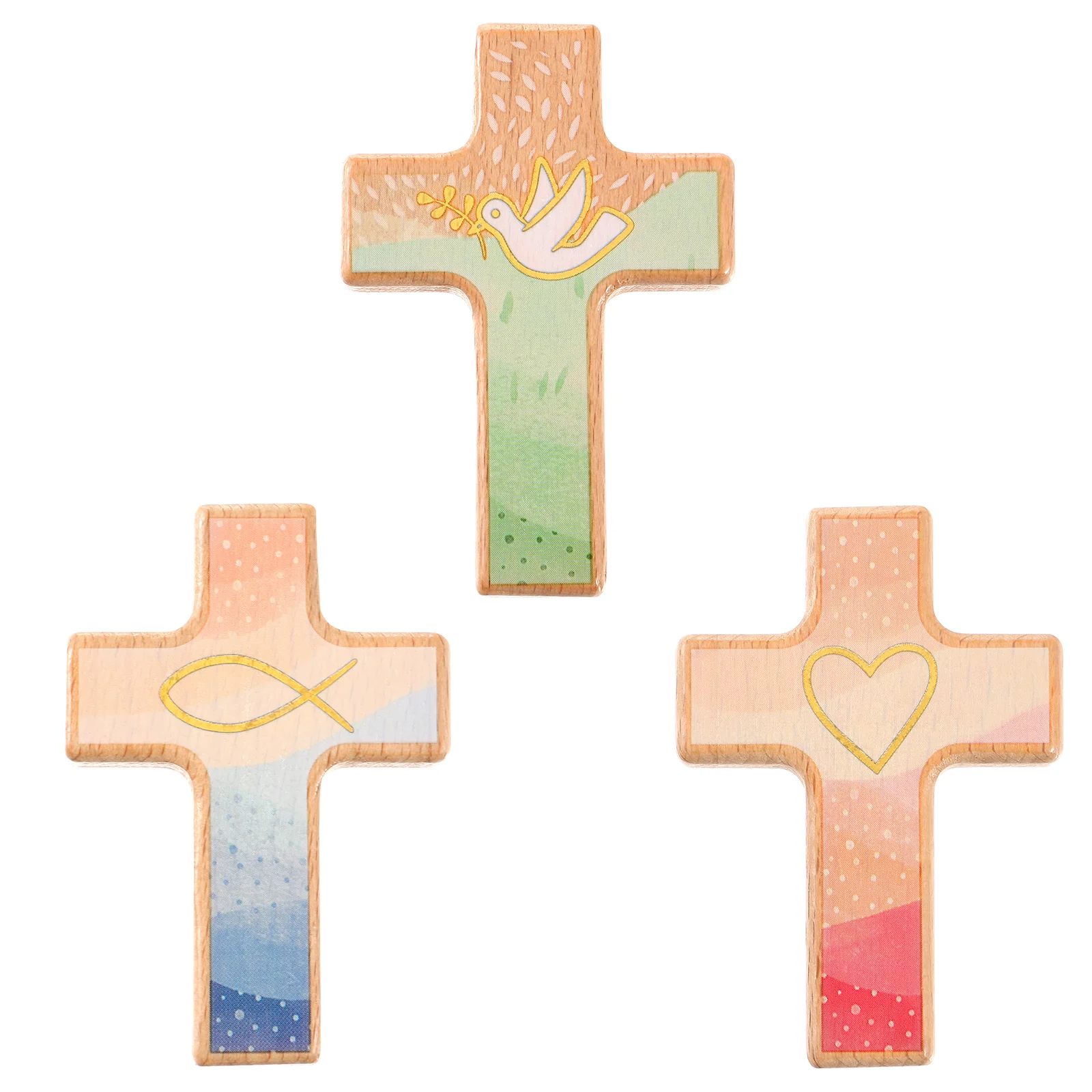 

Cross Wooden Decor Home Wall Table Holy Standing Wood Altar Crucifix Ornament Desk Ornaments Decorations Catholic Grave