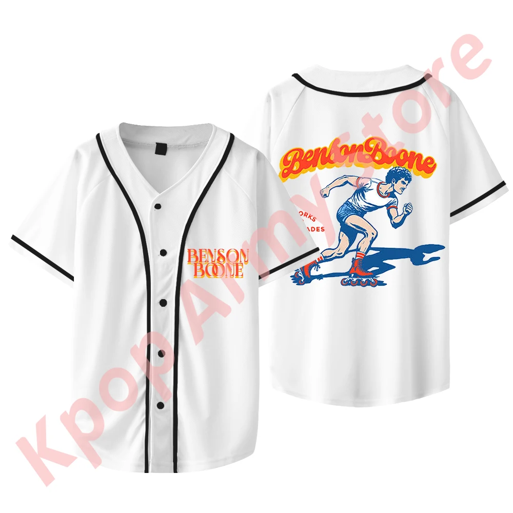 Benson Boone Rollerblading Tour Logo Merch Бейсбольная куртка Футболка Косплей Женщины Мужчины