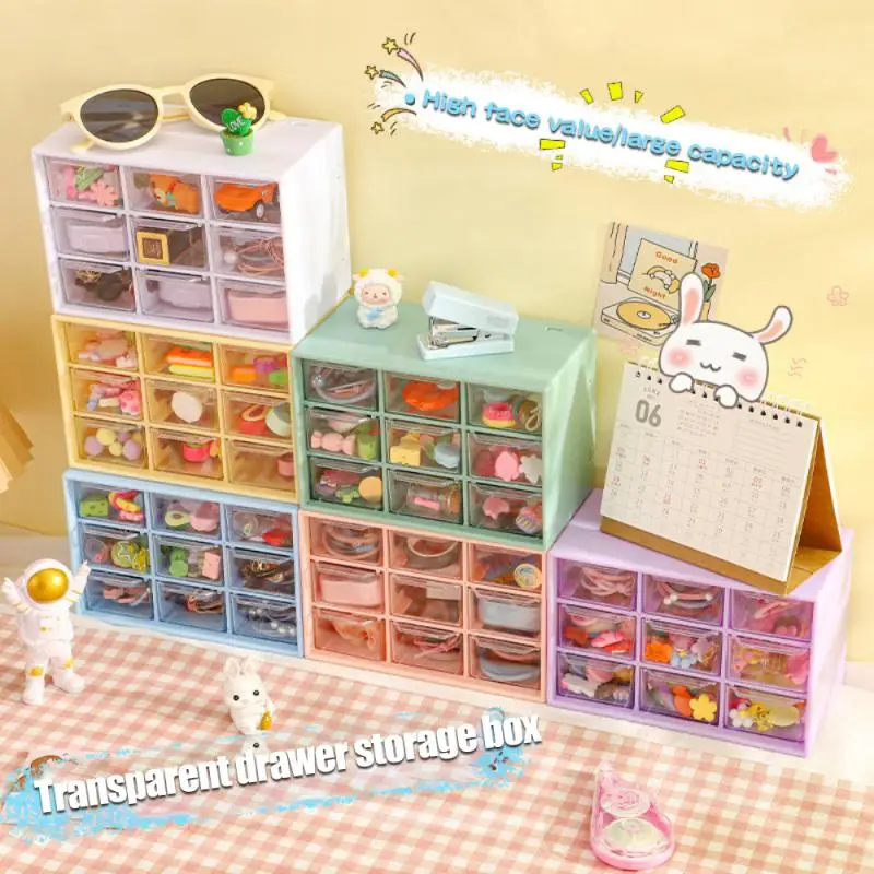 

Drawer Storage Box Jiugongge Household Storage Box Jewelry Storage Cosmetics Storage Organizer Multi-function Rectangle Diy Pp